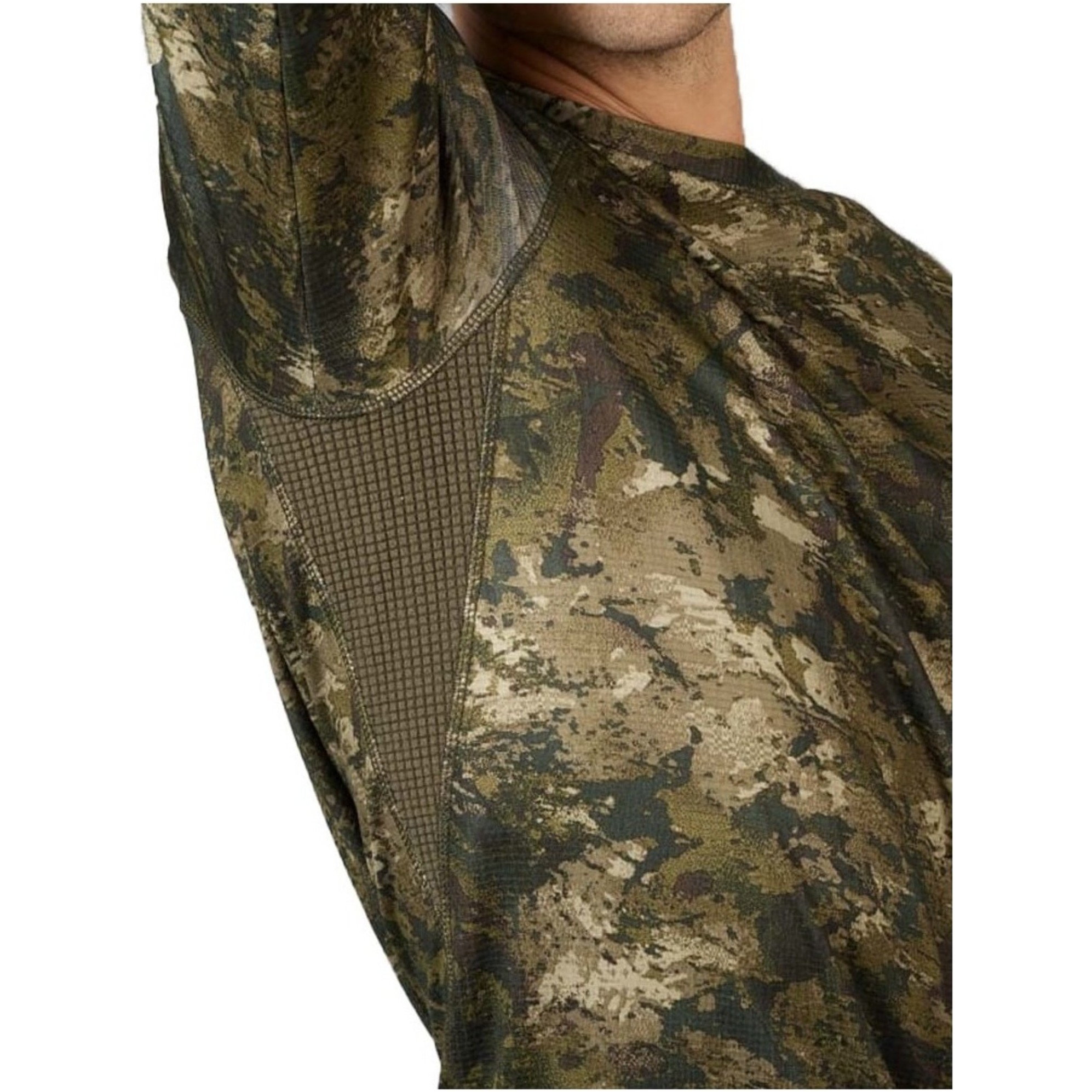 Seeland Mens Camo Long Sleeve T-Shirt 1602102 - Invis Green
